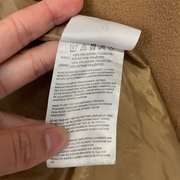 Brave Soul Long Hooded Wrap Coat Camel Size Small - Picture 11 of 11